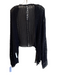 Free People Size XS/S Black Viscose Long Sleeve Cut Out Detail Cardigan Black / XS/S