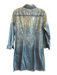 7 For All Mankind Light Wash Cotton Long Sleeve Acid Wash Chest Pocket Dress Light Wash