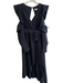 Self Portrait Size 6 Black Polyester Long Sleeve Waist Belt Open Back Dress Black / 6