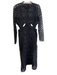 Self Portrait Size 8 Black Polyester Long Sleeve Lace Overlay Back Zip Dress Black / 8