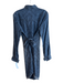 Cloth & Stone Size S Blue Tencel Long Sleeve Abstract Print Collar Dress Blue / S