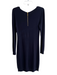 Philosophy Size S Navy Blue Rayon Knit solid color Long Sleeve Back Zip Dress Navy Blue / S