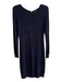 Philosophy Size S Navy Blue Rayon Knit solid color Long Sleeve Back Zip Dress Navy Blue / S