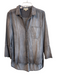 Cloth & Stone Size M Grey Lyocell Long Sleeve solid color Chest Pockets Top Grey / M