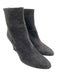 Jimmy Choo Shoe Size 39.5 Gray Suede Back Zip Almond Toe Wedge Booties Gray / 39.5