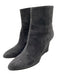 Jimmy Choo Shoe Size 39.5 Gray Suede Back Zip Almond Toe Wedge Booties Gray / 39.5
