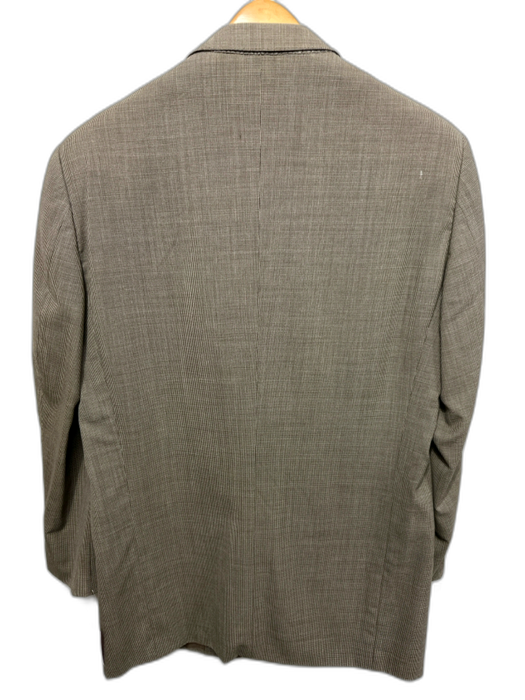 Ermenegildo Zegna AS IS Brown & Tan Wool Houndstooth 2 Button Men's Suit Brown & Tan / 56