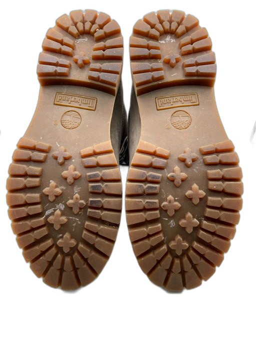 Timberland Shoe Size 8.5 Taupe Suede Faux Fur lace up Stitch Detail Booties Taupe / 8.5