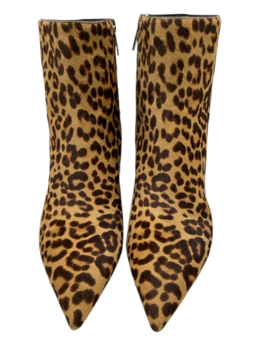 Gianvito Rossi Shoe Size 39 Beige & Brown Pony Hair Pointed Toe Ankle Booties Beige & Brown / 39