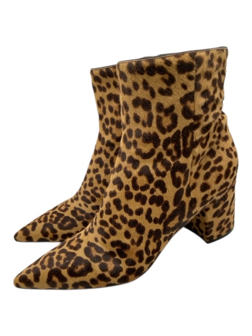 Gianvito Rossi Shoe Size 39 Beige & Brown Pony Hair Pointed Toe Ankle Booties Beige & Brown / 39