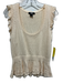Paige Size L Orange Cotton Open Knit Sleeveless Scoop Neck Top Orange / L