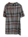 Trina Turk Size 10 White multi Polyester Blend Plaid Collar Short Sleeve Dress White multi / 10