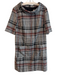 Trina Turk Size 10 White multi Polyester Blend Plaid Collar Short Sleeve Dress White multi / 10