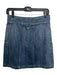 Frame Size 26 Mid Wash Cotton Denim Button Front Above knee Skirt Mid Wash / 26