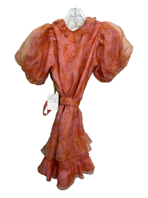 Show Me Your Mumu Size S Orange & Pink Polyester Ruffle Detail Layer Dress Orange & Pink / S