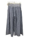 Misa Size XS Blue & White Cotton Gingham Elastic Back Tie Front Wide Crop Pants Blue & White / XS