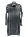 Ann Mashburn Size S Green, Blue & White Cotton Plaid Shirt dress Button Up Dress Green, Blue & White / S