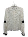 Alexis Size M Black, White & Cream Cotton Lace Button Up Embroidered Top Black, White & Cream / M