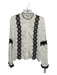 Alexis Size M Black, White & Cream Cotton Lace Button Up Embroidered Top Black, White & Cream / M