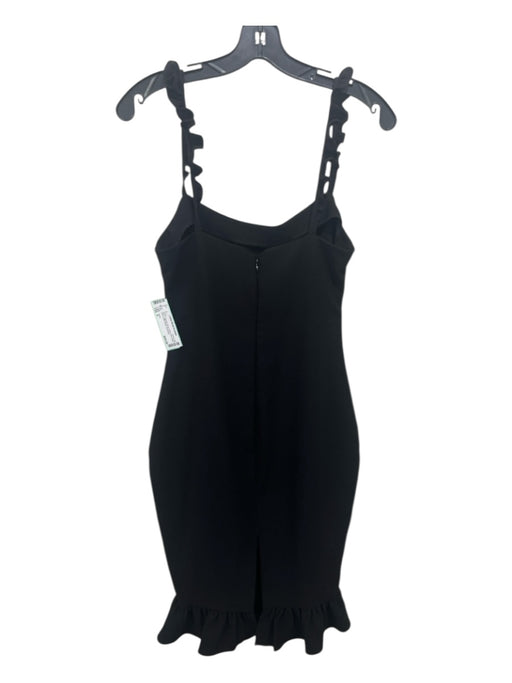 Likely Size 4 Black Polyester Blend Ruffle Hem Below knee Dress Black / 4