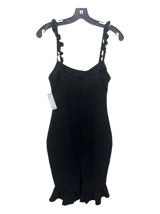 Likely Size 4 Black Polyester Blend Ruffle Hem Below knee Dress Black / 4