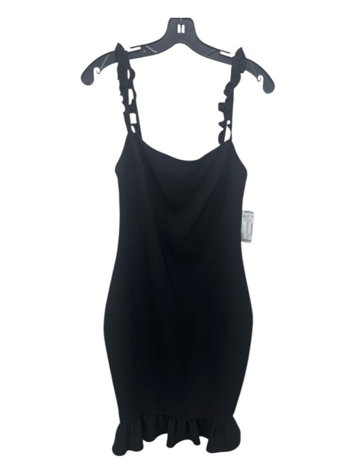 Likely Size 4 Black Polyester Blend Ruffle Hem Below knee Dress Black / 4