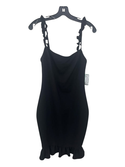 Likely Size 4 Black Polyester Blend Ruffle Hem Below knee Dress Black / 4