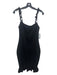 Likely Size 4 Black Polyester Blend Ruffle Hem Below knee Dress Black / 4