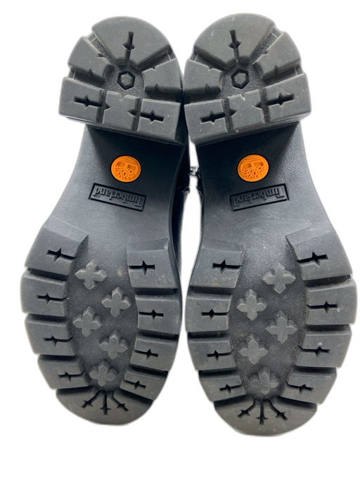 Timberland Shoe Size 8 Black Leather Block Heel Lug sole Side Zip Booties Black / 8