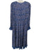 Saylor Size S Blue & Multi Viscose Blend Metallic Thread Floral Dress Blue & Multi / S