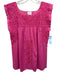J.Marie Size XS Hot pink Rayon Blend Embroidered Sleeveless Gathered Detail Top Hot pink / XS