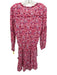 Poupette St. Barth Size Small Red, Pink, Purple Viscose Long Sleeve Floral Dress Red, Pink, Purple / Small