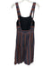 The Korner Size Small Orange, Purple, Teal Cotton & Linen Sleeveless Dress Orange, Purple, Teal / Small