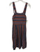 The Korner Size Small Orange, Purple, Teal Cotton & Linen Sleeveless Dress Orange, Purple, Teal / Small
