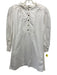 Pomander Place Size XXL White Cotton Blend Long Sleeve Quarter Button Dress White / XXL