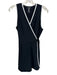 Carbon 38 Size Medium Black & White Nylon Blend Sleeveless Piping Wrap Romper Black & White / Medium