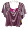 Queen of Sparkles Size L/XL Pink Polyester Blend Smocked Short Sleeve Short Set Pink / L/XL