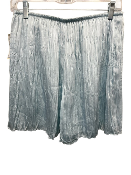 Vince Size Small Light Blue Polyester Elastic Waist Pleated Shorts Light Blue / Small