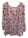 SZ Block Prints Size Medium pink, yellow, blue Cotton Long puff sleeve Top pink, yellow, blue / Medium