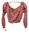 Poupette St. Barth Size Medium Red, Pink, Yellow Cotton Long Sleeve Floral Top Red, Pink, Yellow / Medium