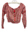 Poupette St. Barth Size Medium Red, Pink, Yellow Cotton Long Sleeve Floral Top Red, Pink, Yellow / Medium