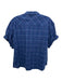 XiRENA Size Small Navy, Red, White Cotton Button Front Windowpane Collar Top Navy, Red, White / Small