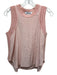 Elizabeth And James Size XS Pale Pink Silk Sleeveless Crochet Top Pale Pink / XS