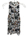A.L.C. Size 4 Black, Brown, Purple Silk Sleeveless Floral Ruffle Tie Neck Top Black, Brown, Purple / 4