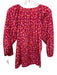 Tucker Size Small Red, Orange, Purple Silk & Cotton Long Sleeve Leopard Top Red, Orange, Purple / Small