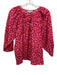 Tucker Size Small Red, Orange, Purple Silk & Cotton Long Sleeve Leopard Top Red, Orange, Purple / Small