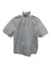 A Shirt Thing Size Small Brown & White Cotton Short Sleeve Striped Lace Trim Top Brown & White / Small