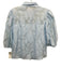 Amanda Uprichard Size Small Light Blue Half Puff Sleeve Floral Jacquard Top Light Blue / Small