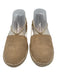Eileen Fisher Shoe Size 6.5 Beige Leather Upper Strappy embossed Flat Espadrille Beige / 6.5