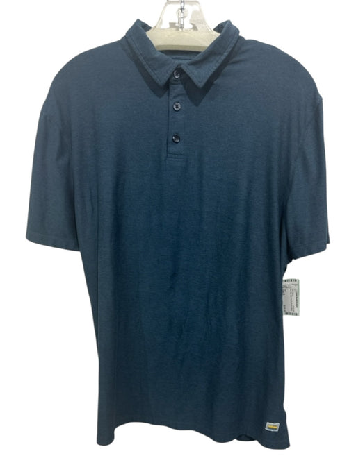 Vuori Size Est M Navy Blue Solid Polo Men's Short Sleeve Navy Blue / Est M